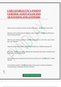 LMR GEORGETTE&rsquo;S PMHNP CERTIFICATION EXAM 2025 QUESTIONS AND ANSWERS
