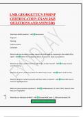 LMR GEORGETTE&rsquo;S PMHNP CERTIFICATION EXAM 2025 QUESTIONS AND ANSWERS