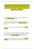 OKLAHOMA NURSING HOME ADMINISTRATOR STATE  TES NEWEST UPDATE  20252026 EXAM WITH ACTUAL  QUESTIONS AND  CORRECT VERIFIED ANSWERS&sol;WELL ANALYSED ALL GRADED A&plus; 