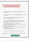 MGT 3325 MIDTERM EXAM 2025 QUESTIONS AND ANSWERS