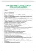  NAB NHA&sol;Core Exam 2025&sol;2026 &ndash; Questions and Correct Answers