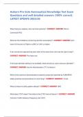 Auburn Pre-Solo Aeronautical Knowledge Test Exam  Questions and well detailed answers &lpar;100&percnt; correct&rpar;  LATEST UPDATE 2025&sol;26