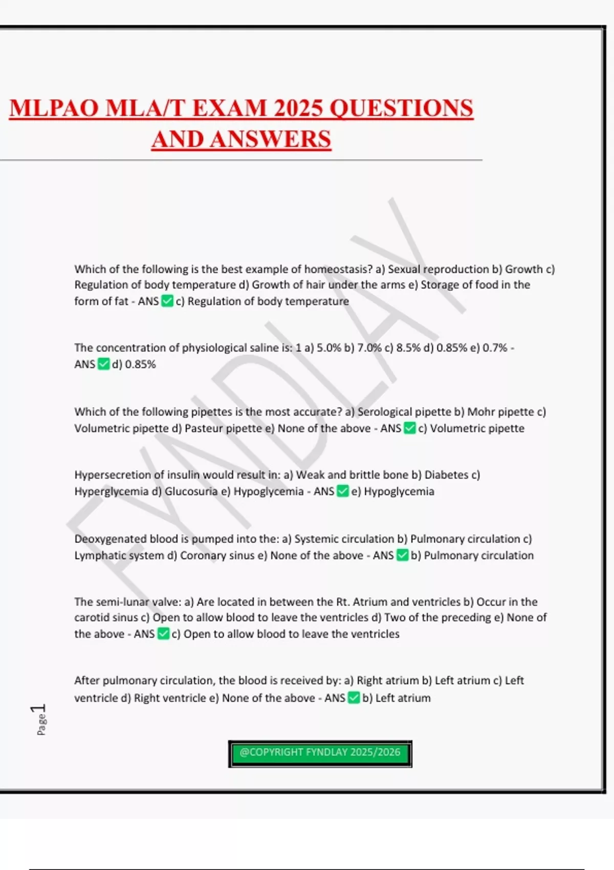 MLPAO MLA/T EXAM 2025 QUESTIONS AND ANSWERS - MLPAO - Stuvia US