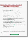MUSIC STREAMING QUIZ 1 EXAM 2025 QUESTIONS AND ANSWERS