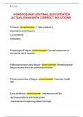 HONDROS NUR 205 FINAL 2025 UPDATED ACTUAL EXAM WITH CORRECT SOLUTIONS