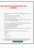 NAB CORE EXAM 2025 QUESTIONS AND ANSWERS