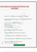 NAB CORE EXAM 2025 QUESTIONS AND ANSWERS