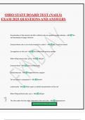 OHIO STATE BOARD TEST &lpar;NAILS&rpar; EXAM 2025 QUESTIONS AND ANSWERS