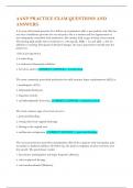 AANP PRACTICE EXAM QUESTIONS AND  ANSWERS 