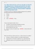 CLC PRACTICE EXAM 2 ACTUAL EXAM&vert;&vert; ACCURATE  AND FREQUENTLY TESTED QUESTIONS AND 100&percnt;  CORRECT ANSWERS WITH RATIONALES&vert;&vert; LATEST  AND COMPLETE UPDATE WITH EXPERT VERIFIED  SOLUTIONS&vert;&vert; SURE PASS&excl;&excl; 