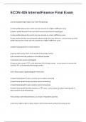 ECON 405 InternatFinance Final Exam Questions And Well Detailed Correct Answers&vert; Solutions Guaranteed&period;