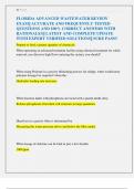 FLORIDA ADVANCED WASTEWATER REVIEW  EXAM&vert;&vert; ACCURATE AND FREQUENTLY TESTED  QUESTIONS AND 100&percnt; CORRECT ANSWERS WITH  RATIONALES&vert;&vert; LATEST AND COMPLETE UPDATE  WITH EXPERT VERIFIED SOLUTIONS&vert;&vert; SURE PASS&excl;&excl;