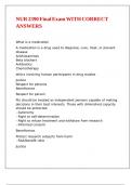 NUR 2390 Final Exam WITH CORRECT ANSWERS