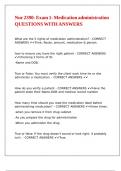 Nur 2390- Exam 1- Medication administration QUESTIONS WITH ANSWERS