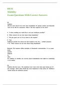 HESI Mobility Exam Questions With Correct Answers&period;