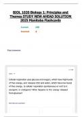 BIOL 1020 Biology 1&colon; Principles and Themes STUDY NEW AHEAD SOLUTION 2025 Manitoba Flashcards