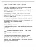 CDCA EXAM QUESTIONS AND ANSWERS