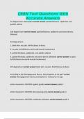 CRRN Test Questions With Accurate Answers