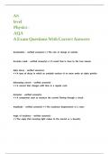 AS level Physics - AQA A Exam Questions With Correct Answers&period;