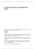PT 201 EXAM 100- GUARANTEED PASS