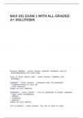 MAX 201 EXAM 1 WITH ALL GRADED A&plus; SOLUTIONS