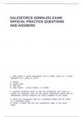 Salesforce Admin-201 Exam Official Practice Questions and answers