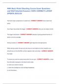 NRA Basic Pistol Shooting Course Exam Questions  and Well Detailed Answers &lpar;100&percnt; CORRECT&rpar; LATEST  UPDATE 2025&sol;26 