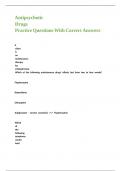Antipsychotic Drugs Practice Questions With Correct Answers