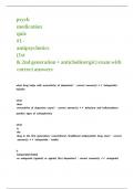 psych medication quiz -1 - antipsychotics &lpar;1st & 2nd generation &plus; anticholinergic&rpar; exam with correct answers&period;