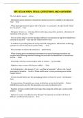 SPD EXAM HSPA FINAL QUESTIONS AND ANSWERS