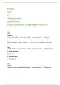 Pharm test 2 Antipsychotic medications Exam Questions With Correct Answers&period;