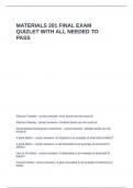 MATERIALS 201 FINAL EXAM QUIZLET WITH ALL NEEDED TO PASS