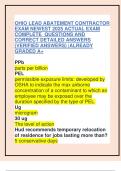   OHIO LEAD ABATEMENT CONTRACTOR  EXAM NEWEST 2025 ACTUAL EXAM  COMPLETE  QUESTIONS AND  CORRECT DETAILED ANSWERS  &lpar;VERIFIED ANSWERS&rpar; &vert;ALREADY  GRADED A&plus; 