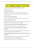 PACU EXAM REVIEW QUESTIONS AND 100&percnt; VERIFIED CORRECT ANSWERS&excl;