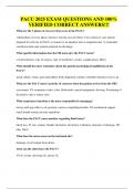 PACU 2025 EXAM QUESTIONS AND 100&percnt; VERIFIED CORRECT ANSWERS&excl;&excl;