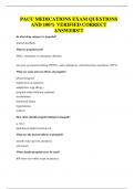 PACU MEDICATIONS EXAM QUESTIONS AND 100&percnt; VERIFIED CORRECT ANSWERS