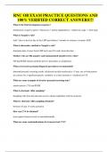 RNC OB EXAM PRACTICE QUESTIONS AND 100&percnt; VERIFIED CORRECT ANSWERS&excl;&excl;