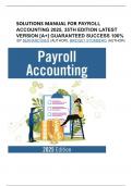 SOLUTIONS MANUAL FOR PAYROLL ACCOUNTING 2025&comma; 35TH EDITION LATEST VERSION &lbrack;A&plus;&rsqb; GUARANTEED SUCCESS 100&percnt; BY BERNARD BIEG &lpar;AUTHOR&rpar;&comma; BRIDGET STOMBERG &lpar;AUTHOR&rpar;