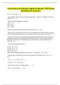 Texas Success Initiative Math Problems &lpar;TSI&rpar; Exam Questions & Answers