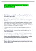 HSC 4500 EPIDEMIOLOGY EXAM 1 &lpar;MODULES 1-4&rpar; QUESTIONS WITH 100&percnt; CORRECT ANSWERS