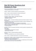Stat 503 Exam Questions And Answers A&plus; Pass
