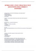 AP BIO UNIT 1 TEST- PRACTICE TEST QUESTIONS AND CORRECT ANSWERS