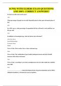 SCWK WITH ELDERS EXAM QUESTIONS AND 100&percnt; CORRECT ANSWERS
