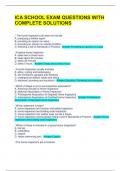 ICA SCHOOL EXAM QUESTIONS WITH COMPLETE SOLUTIONS