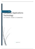 Comprehensive Theory Study Notes and Summary&colon; Computers&comma; Part of Your Life -  Computer Applications Technology &lpar;CAT&rpar; Grade 12
