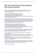 266- Hesi Final Study Guide Questions with Correct Answers