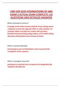 UWF EDF 6225-FOUNDATIONS OF ABA EXAM 2 ACTUAL EXAM COMPLETE 110 QUESTIONS AND DETAILED ANSWERS 