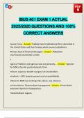 IBUS 401 EXAM 1 ACTUAL 2025&sol;2026 QUESTIONS AND 100&percnt; CORRECT ANSWERS
