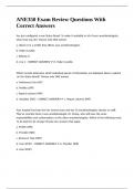 ANE350 Exam Review Questions With Correct Answers