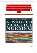 Advanced Practice Nursing Essential Knowledge for the Profession 5th Edition by Susan M&period; DeNisco Test Bank&colon; All Chapters Included with Rationales 100&percnt; Original&vert; LATEST UPDATE&period;